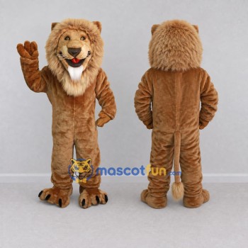 Custom Brown and Tan Lion Mascot Costume Adult Full Body Suit for Wildlife Events