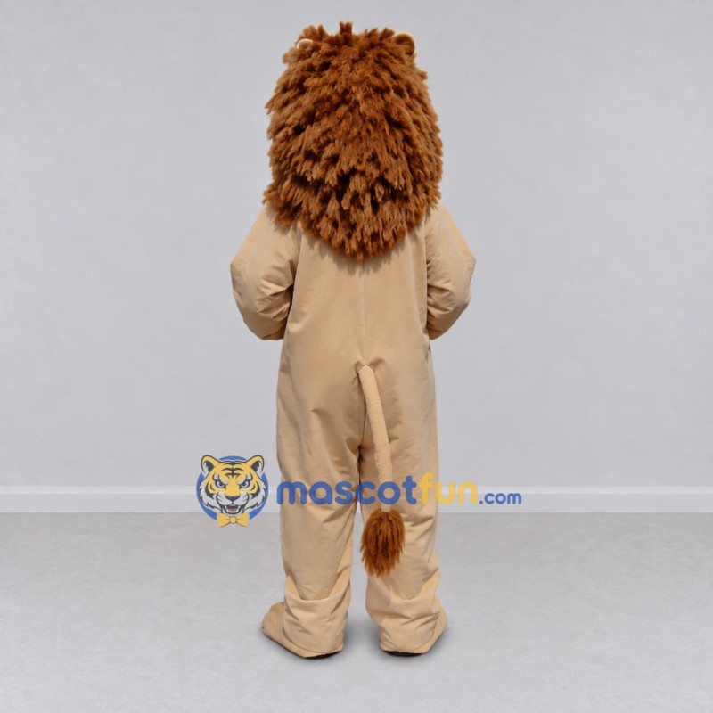 Custom Tan and Brown Lion with Sunglasses Mascot Costume Adult Full Body Suit for Summer Events