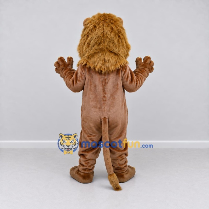 Custom Brown and Tan Roaring Lion Mascot Costume Adult Full Body Suit for Wildlife Events Custom Brown and Tan Roaring Lion Mascot Costume Adult Full Body Suit for Wildlife Events