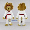 Custom Golden Brown and White Lion in Martial Arts Uniform Mascot Costume Adult Full Body Suit for Martial Arts Events Custom Golden Brown and White Lion in Martial Arts Uniform Mascot Costume Adult Full Body Suit for Martial Arts Events