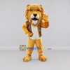 Custom Golden Brown Lion in Vest Mascot Costume Adult Full Body Suit for Wildlife Events Custom Golden Brown Lion in Vest Mascot Costume Adult Full Body Suit for Wildlife Events