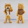 Custom Golden Brown Lion in Vest Mascot Costume Adult Full Body Suit for Wildlife Events Custom Golden Brown Lion in Vest Mascot Costume Adult Full Body Suit for Wildlife Events