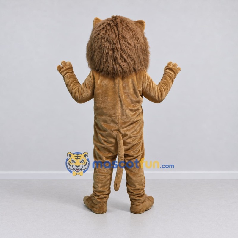 Custom Brown Lion Mascot Costume Adult Full Body Suit for Wildlife Events Custom Brown Lion Mascot Costume Adult Full Body Suit for Wildlife Events