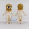 Custom Cream and Golden Brown Lion Mascot Costume Adult Full Body Suit for Wildlife Events
