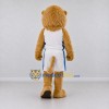 Custom Tan and White Lion in Sportswear Mascot Costume Adult Full Body Suit for Sports Events