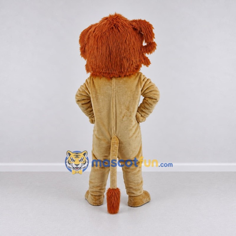 Custom Tan and Brown Lion Mascot Costume Adult Full Body Suit for Wildlife Events