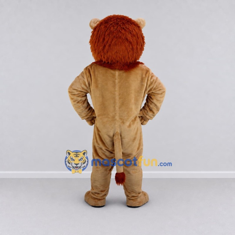 Custom Tan and Brown Lion Mascot Costume Adult Full Body Suit for Wildlife Events
