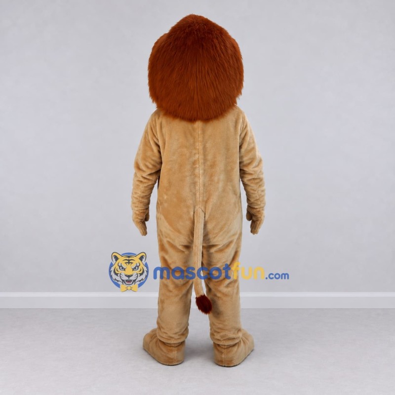 Custom Tan and Brown Lion Mascot Costume Adult Full Body Suit for Wildlife Events