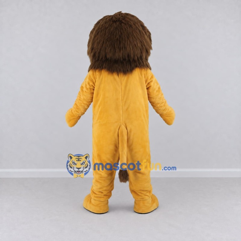 Custom Yellow and Brown Lion Mascot Costume Adult Full Body Suit for Wildlife Events Custom Yellow and Brown Lion Mascot Costume Adult Full Body Suit for Wildlife Events