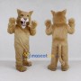Custom Tan Roaring Wild Cat Mascot Costume Adult Full Body Suit for Wildlife Events