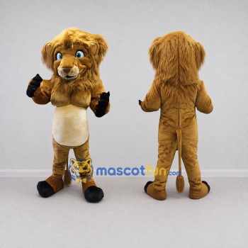 Custom Brown and Cream Lion Mascot Costume Adult Full Body Suit for Wildlife Events