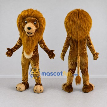 Custom Brown and Golden Brown Lion Mascot Costume Adult Full Body Suit for Wildlife Events