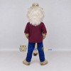 Custom Gray Burgundy and Blue Lion with Crown Mascot Costume Adult Full Body Suit for Themed Parties Custom Gray Burgundy and Blue Lion with Crown Mascot Costume Adult Full Body Suit for Themed Parties