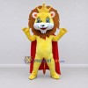 Custom Yellow Brown and Red Lion with Crown and Cape Mascot Costume Adult Full Body Suit for Themed Parties Custom Yellow Brown and Red Lion with Crown and Cape Mascot Costume Adult Full Body Suit for Themed Parties