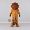 Custom Tan and Brown Roaring Lion Mascot Costume Adult Full Body Suit for Wildlife Events Custom Tan and Brown Roaring Lion Mascot Costume Adult Full Body Suit for Wildlife Events