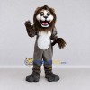 Custom Gray Brown and White Lion Mascot Costume Adult Full Body Suit for Wildlife Events Custom Gray Brown and White Lion Mascot Costume Adult Full Body Suit for Wildlife Events