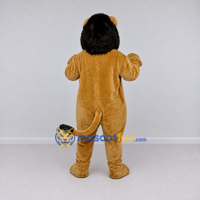 Custom Tan and Black Lion Mascot Costume Adult Full Body Suit for Wildlife Events Custom Tan and Black Lion Mascot Costume Adult Full Body Suit for Wildlife Events