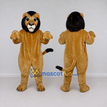 Custom Tan and Black Lion Mascot Costume Adult Full Body Suit for Wildlife Events