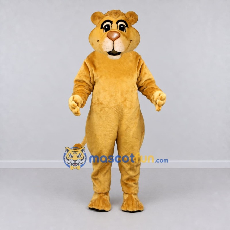 Custom Golden Yellow Lioness Mascot Costume Adult Full Body Suit for Wildlife Events Custom Golden Yellow Lioness Mascot Costume Adult Full Body Suit for Wildlife Events