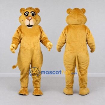 Custom Golden Yellow Lioness Mascot Costume Adult Full Body Suit for Wildlife Events