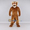 Custom Brown and Cream Muscular Big Cat Mascot Costume Adult Full Body Suit for Sports Events Custom Brown and Cream Muscular Big Cat Mascot Costume Adult Full Body Suit for Sports Events