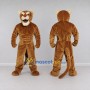 Custom Brown and Cream Muscular Big Cat Mascot Costume Adult Full Body Suit for Sports Events