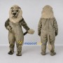 Custom Gray and Cream Lion Mascot Costume Adult Full Body Suit for Wildlife Events