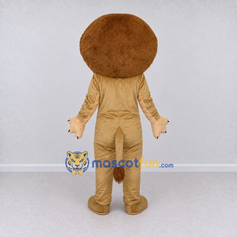 Custom Tan and Brown Lion Mascot Costume Adult Full Body Suit for Wildlife Events
