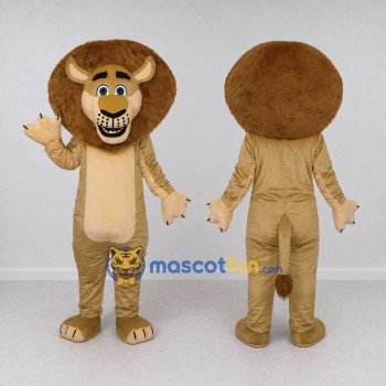 Custom Tan and Brown Lion Mascot Costume Adult Full Body Suit for Wildlife Events