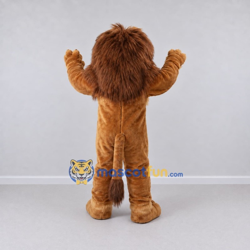 Custom Brown and Tan Roaring Lion Mascot Costume Adult Full Body Suit for Wildlife Events Custom Brown and Tan Roaring Lion Mascot Costume Adult Full Body Suit for Wildlife Events