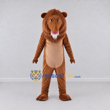 Custom Brown and Tan Lion Mascot Costume Adult Full Body Suit for Wildlife Events Custom Brown and Tan Lion Mascot Costume Adult Full Body Suit for Wildlife Events