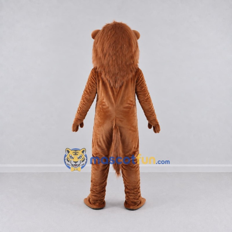Custom Brown and Tan Lion Mascot Costume Adult Full Body Suit for Wildlife Events Custom Brown and Tan Lion Mascot Costume Adult Full Body Suit for Wildlife Events