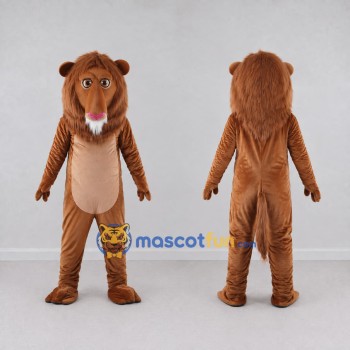 Custom Brown and Tan Lion Mascot Costume Adult Full Body Suit for Wildlife Events