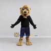 Custom Tan Black and Navy Blue Lion in Sportswear Mascot Costume Adult Full Body Suit for Sports Events Custom Tan Black and Navy Blue Lion in Sportswear Mascot Costume Adult Full Body Suit for Sports Events
