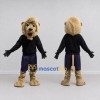 Custom Tan Black and Navy Blue Lion in Sportswear Mascot Costume Adult Full Body Suit for Sports Events Custom Tan Black and Navy Blue Lion in Sportswear Mascot Costume Adult Full Body Suit for Sports Events