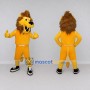 Custom Yellow Brown and Orange Lion in Sportswear Mascot Costume Adult Full Body Suit for Sports Events