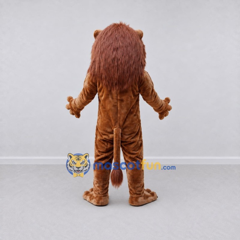 Custom Brown and White Muscular Lion Mascot Costume Adult Full Body Suit for Sports Events Custom Brown and White Muscular Lion Mascot Costume Adult Full Body Suit for Sports Events