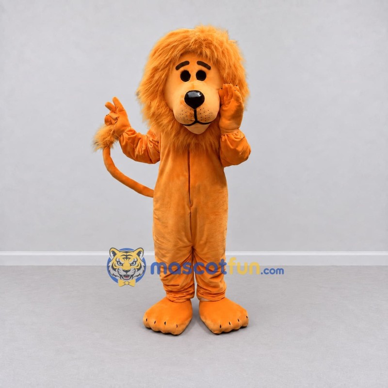 Custom Orange Lion Mascot Costume Adult Full Body Suit for Wildlife Events Custom Orange Lion Mascot Costume Adult Full Body Suit for Wildlife Events