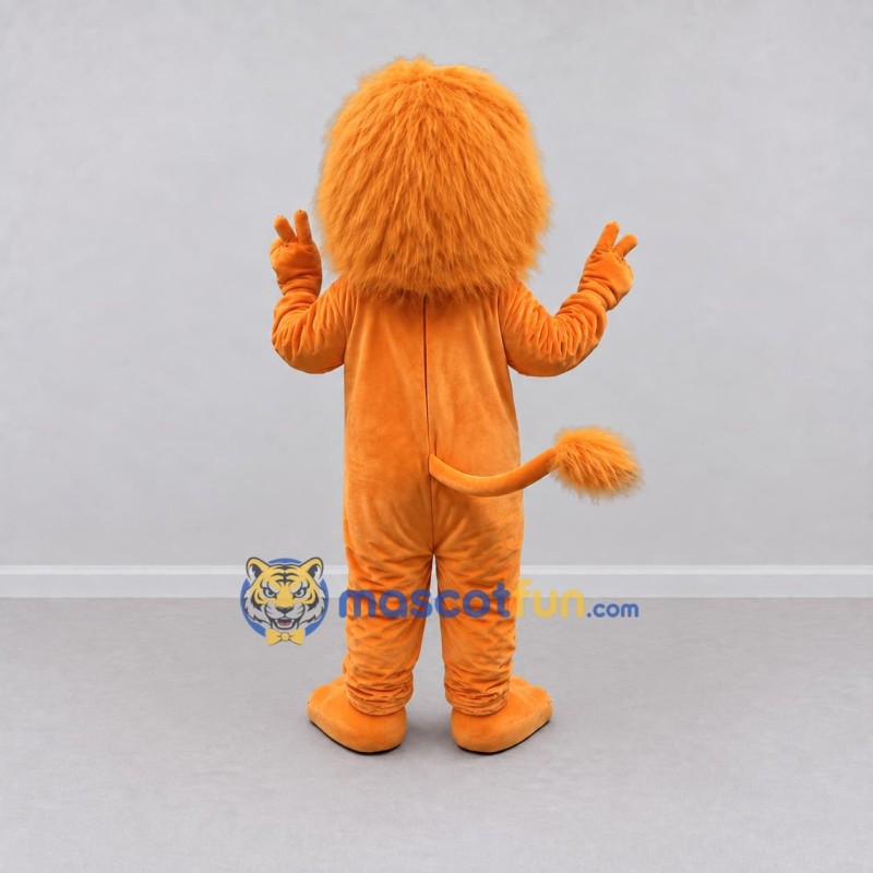 Custom Orange Lion Mascot Costume Adult Full Body Suit for Wildlife Events Custom Orange Lion Mascot Costume Adult Full Body Suit for Wildlife Events