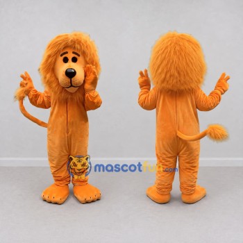 Custom Orange Lion Mascot Costume Adult Full Body Suit for Wildlife Events