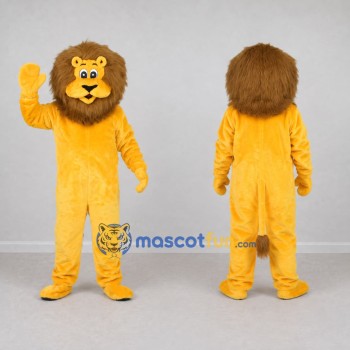 Custom Yellow and Brown Lion Mascot Costume Adult Full Body Suit for Wildlife Events