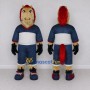 Custom Tan Navy Blue and Red Horse in Sportswear Mascot Costume Adult Full Body Suit for Sports Events