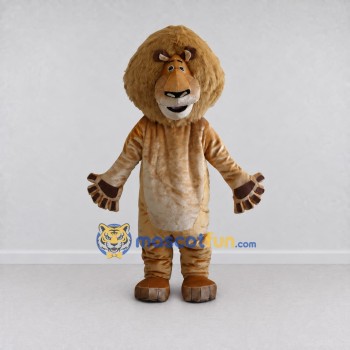 Custom Tan and Brown Lion Mascot Costume Adult Full Body Suit for Wildlife Events Custom Tan and Brown Lion Mascot Costume Adult Full Body Suit for Wildlife Events