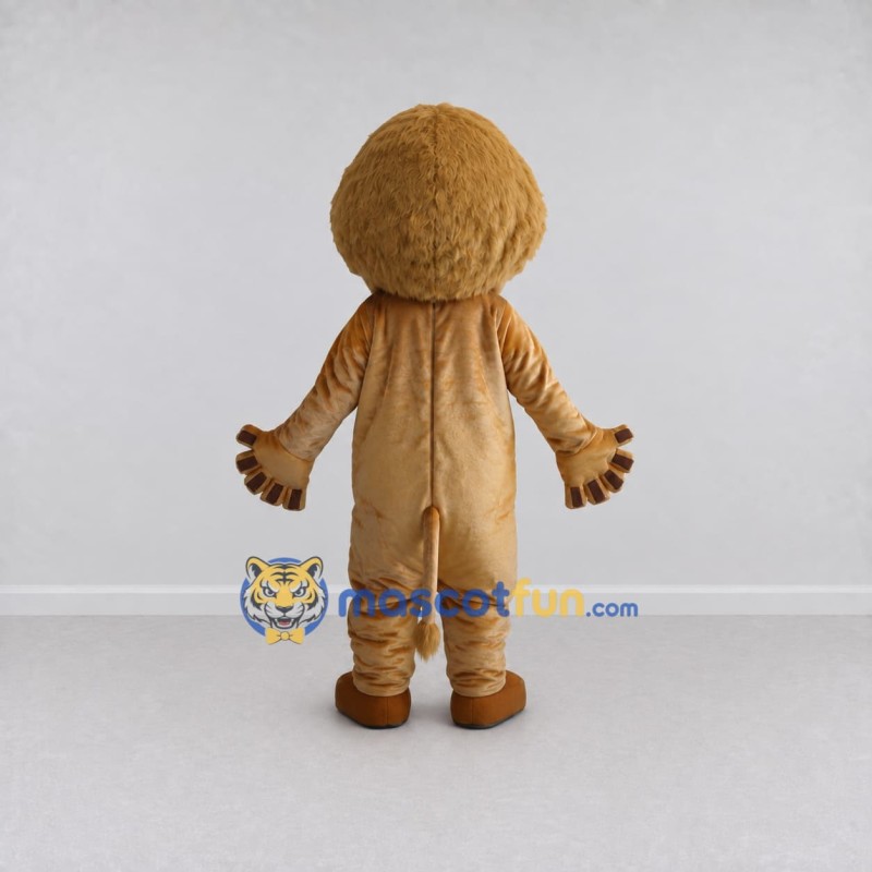 Custom Tan and Brown Lion Mascot Costume Adult Full Body Suit for Wildlife Events