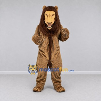 Custom Brown and Tan Lion Mascot Costume Adult Full Body Suit for Wildlife Events Custom Brown and Tan Lion Mascot Costume Adult Full Body Suit for Wildlife Events