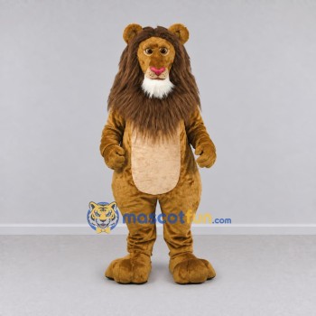 Custom Golden Brown Lion Mascot Costume Adult Full Body Suit for Wildlife Events Custom Golden Brown Lion Mascot Costume Adult Full Body Suit for Wildlife Events