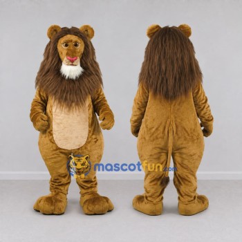 Custom Golden Brown Lion Mascot Costume Adult Full Body Suit for Wildlife Events