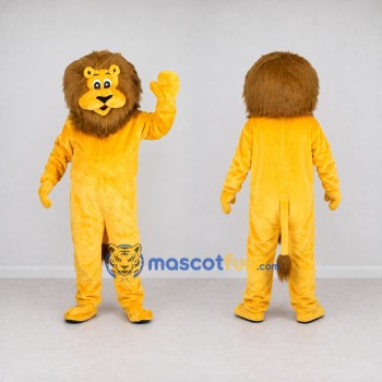 Custom Yellow and Brown Lion Mascot Costume Adult Full Body Suit for Wildlife Events