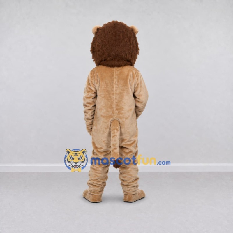 Custom Tan and Brown Lion Mascot Costume Adult Full Body Suit for Children's Parties Custom Tan and Brown Lion Mascot Costume Adult Full Body Suit for Children's Parties