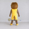 Custom Brown and Yellow Lion in Sportswear Mascot Costume Adult Full Body Suit for Sports Events Custom Brown and Yellow Lion in Sportswear Mascot Costume Adult Full Body Suit for Sports Events